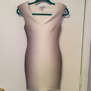 Bebe mini dress white into gray ombre. Sz xxs